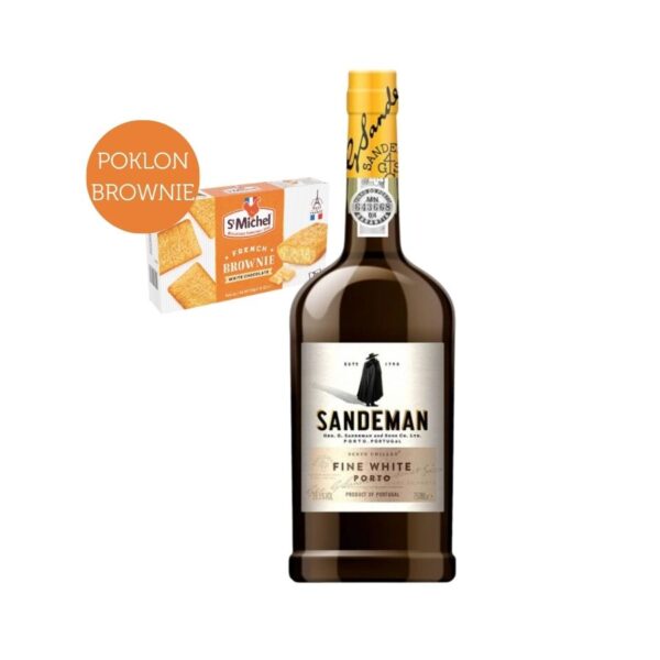 Sandeman Porto Fine White 75cl- poklon Brownie