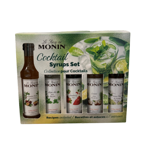 MONIN Cocktail Syrups Set, poklon set od 5 sirupa za pripremu koktela